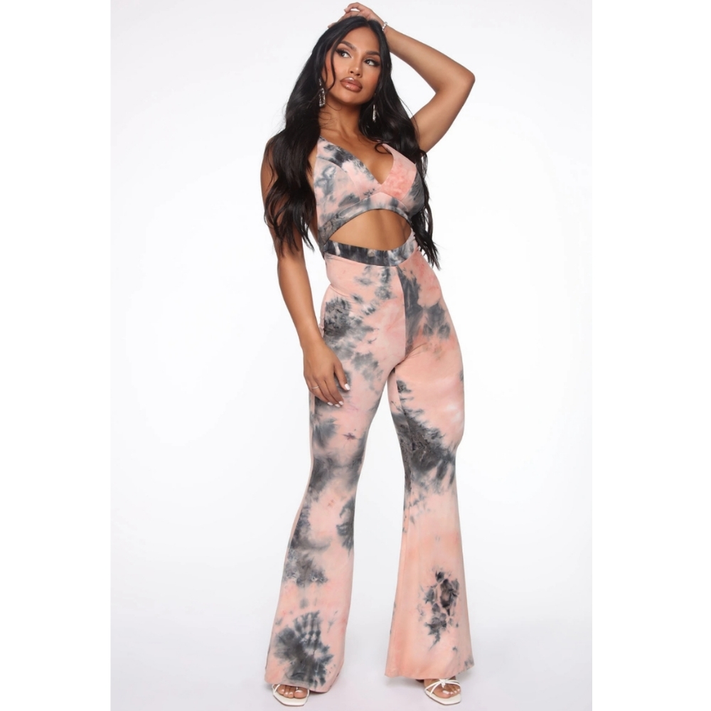 Pink Tie Dye Jumpsuit